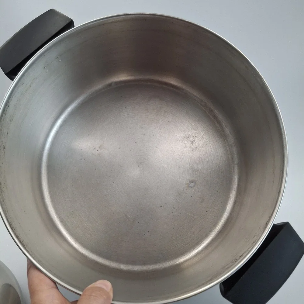 Vintage Revere Ware 4 1/2 Qt Copper Clad Stock Pot with Lid 1801 Clinton‎ IL USA